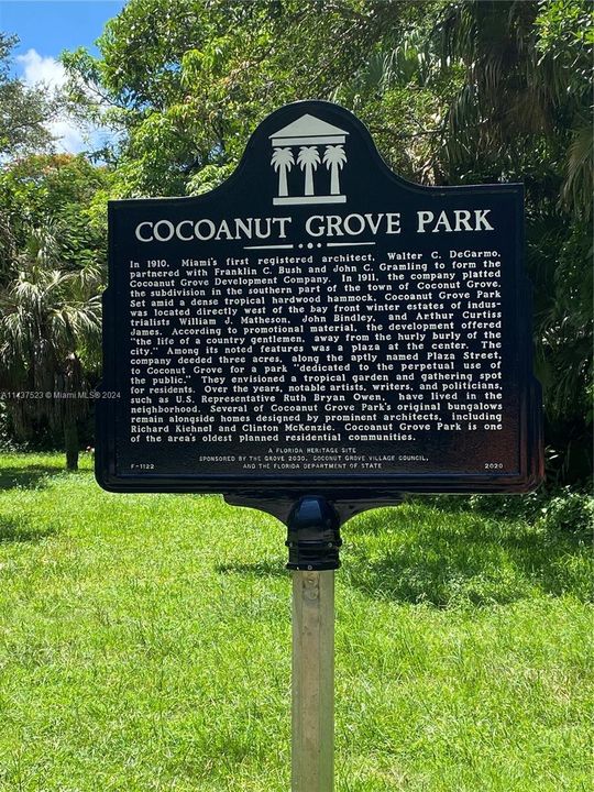 Palmetto Avenue Acknowledgement