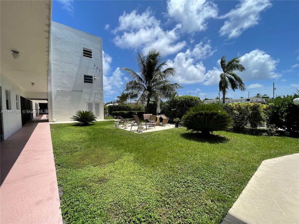 community patio area