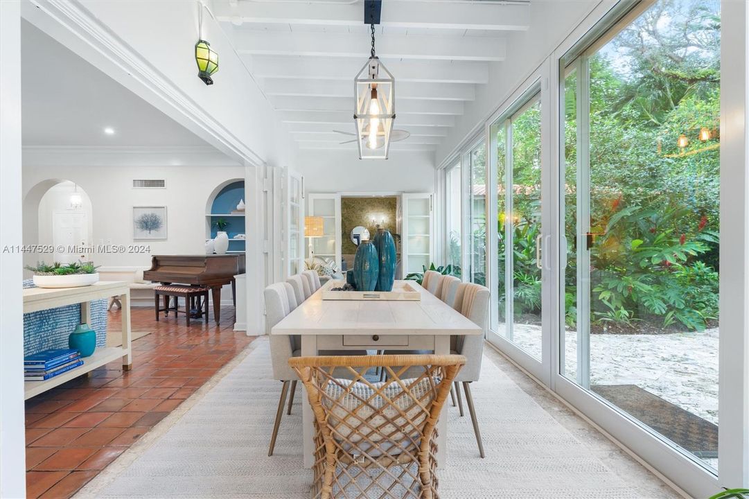 Dining Room in sun room.