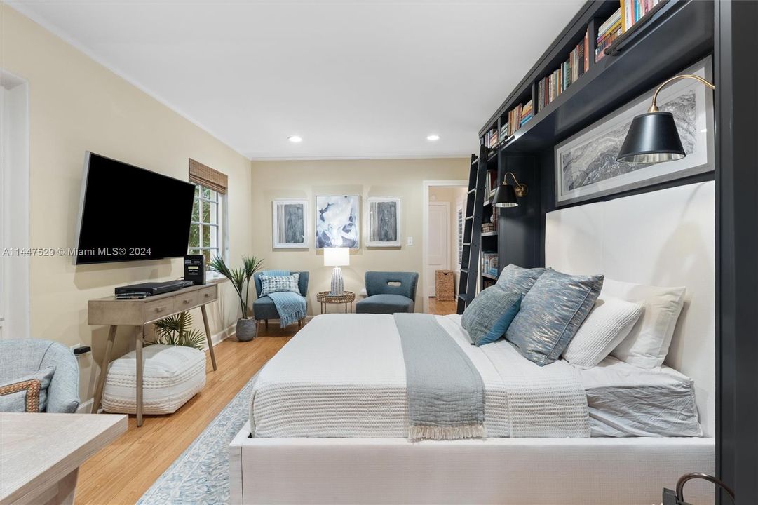 NE bedroom suite has separate office and bath