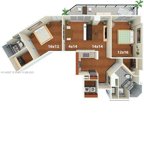 Recently Rented: $3,280 (2 beds, 2 baths, 1243 Square Feet)