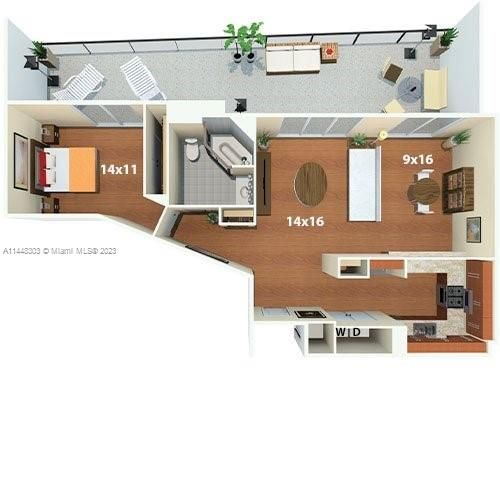 Recently Rented: $2,800 (1 beds, 1 baths, 1016 Square Feet)