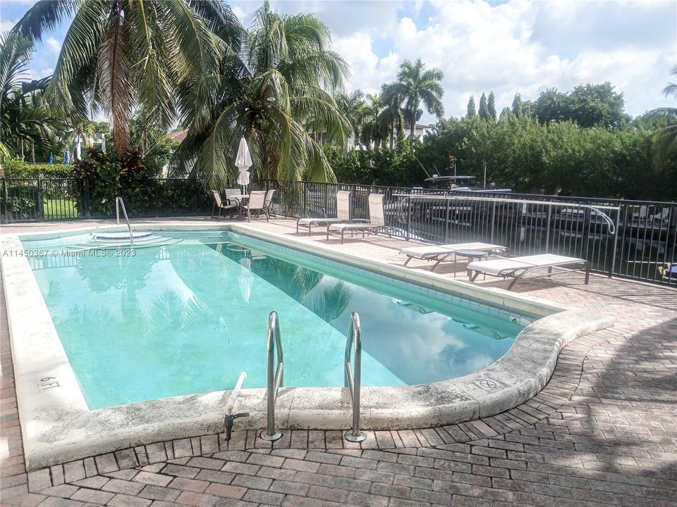 Pool located overlooking the waterway