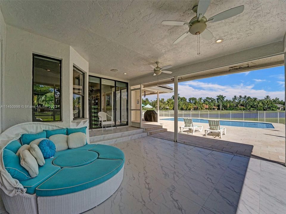 Lots of square footage in this covered patio!