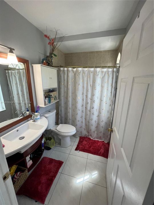 updated bathroom with shower