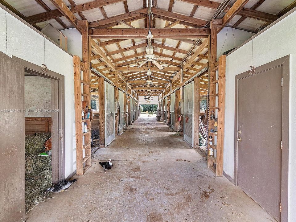 Tack room on right Feed room on left