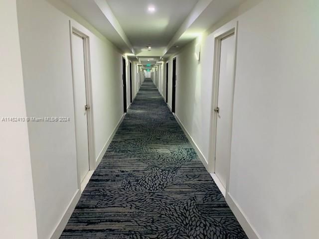 Hallways have new carpet and doors