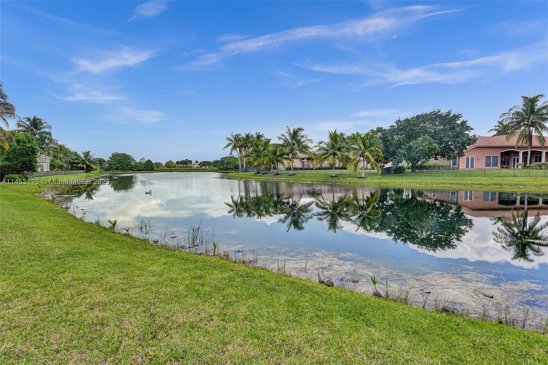 Long lake views to the park!