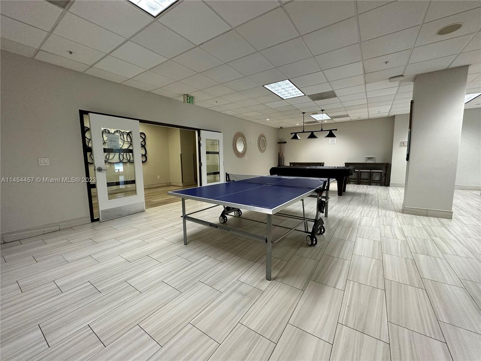 Residents' lounge includes games and TV