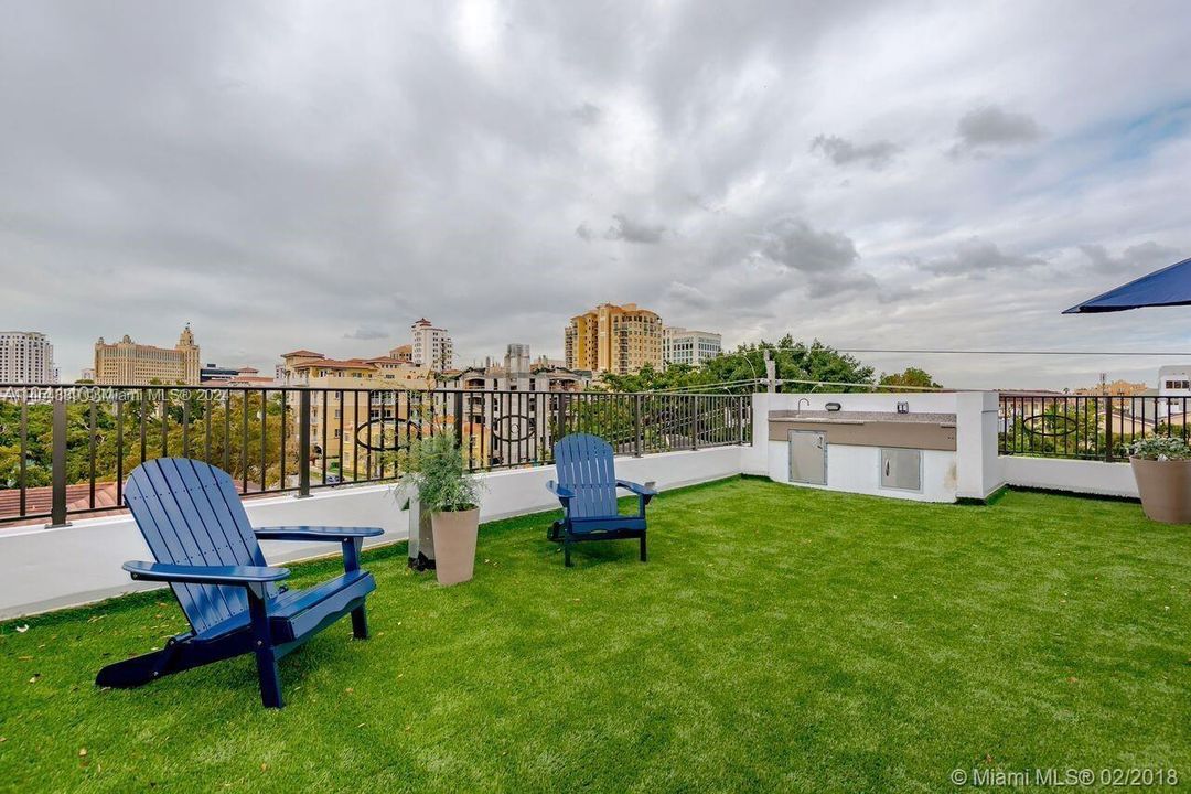 Private Roof top Yard with Grill