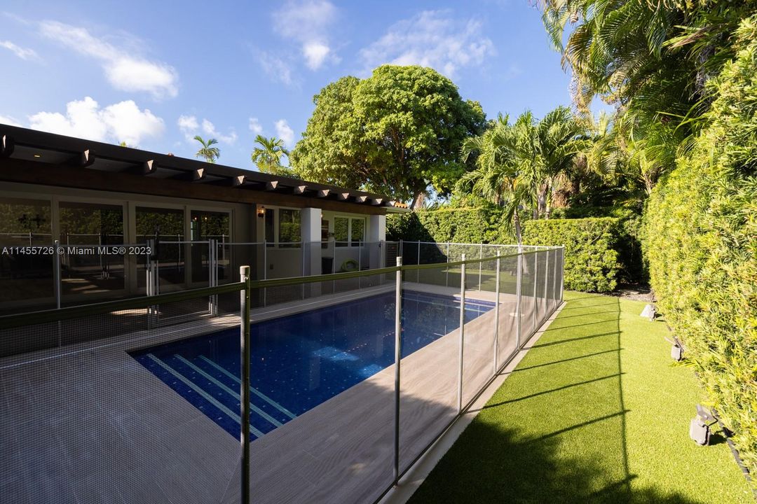 Artificial Turf in backyard.