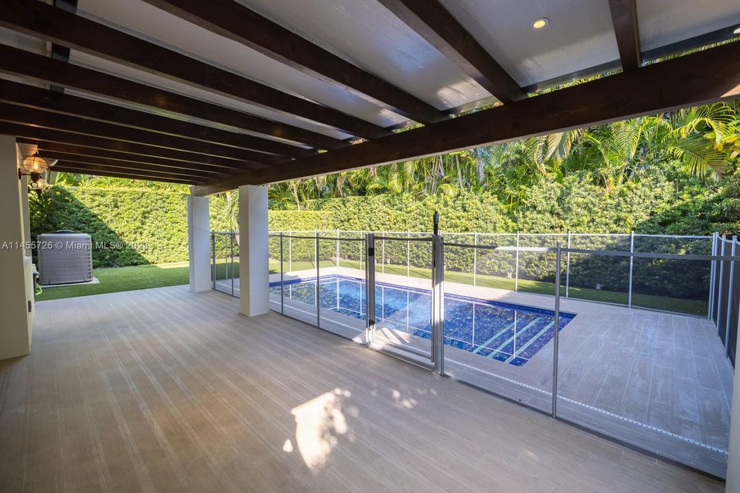 Custom tiled glass “heated pool”