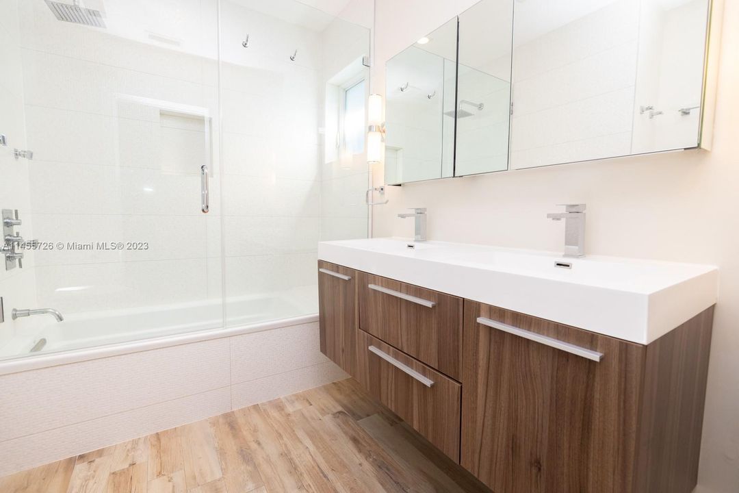Master bath with shower and tub