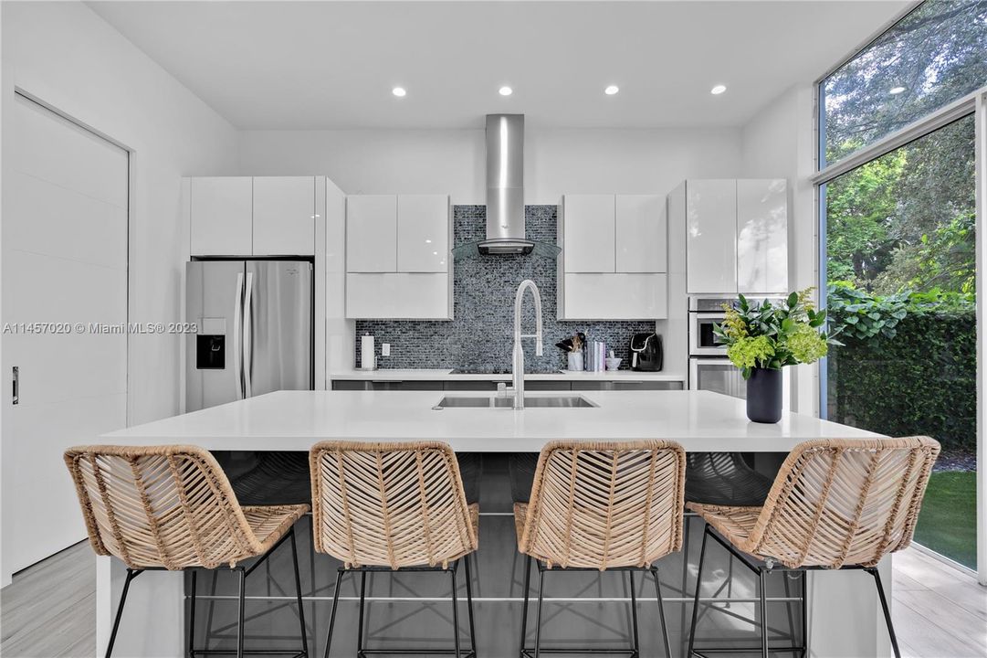 Italian style kitchen with island