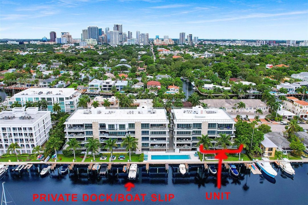 Waterway behind building - canal to intracoastal and ocean