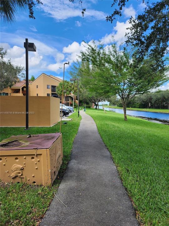 Walkway facing north.