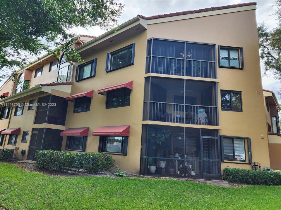 2nd floor enclosed balcony.