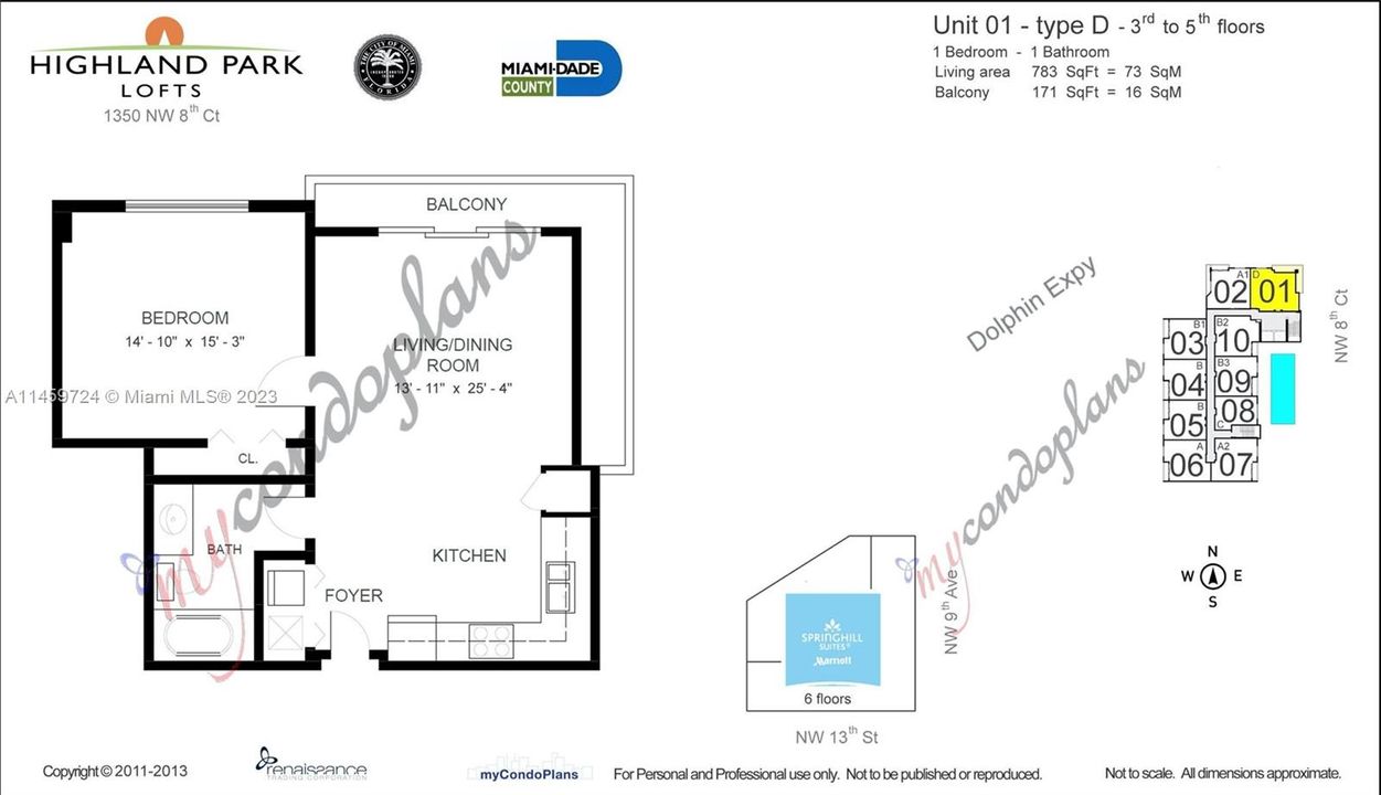 Activo con contrato: $284,000 (1 camas, 1 baños, 783 Pies cuadrados)