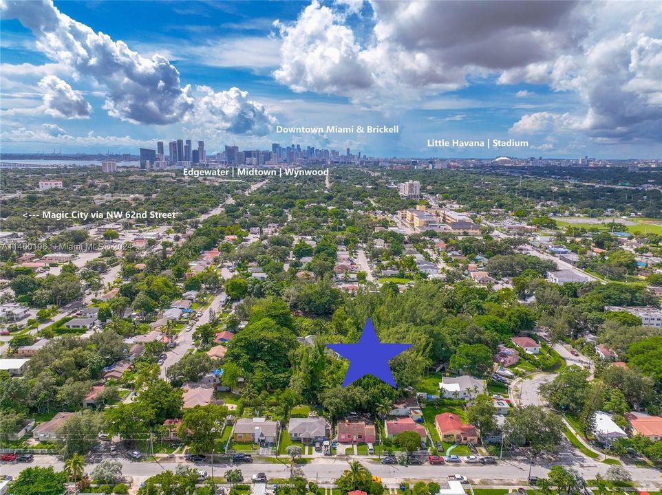 Potential Urban Infill of townhomes or home minutes to Magic City, Wynwood, the Design District, Midtown Miami, Edgewater, Brickell and more.