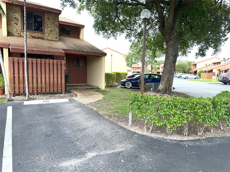 ASSIGNED PARKING SPACE IN FRONT OF UNIT