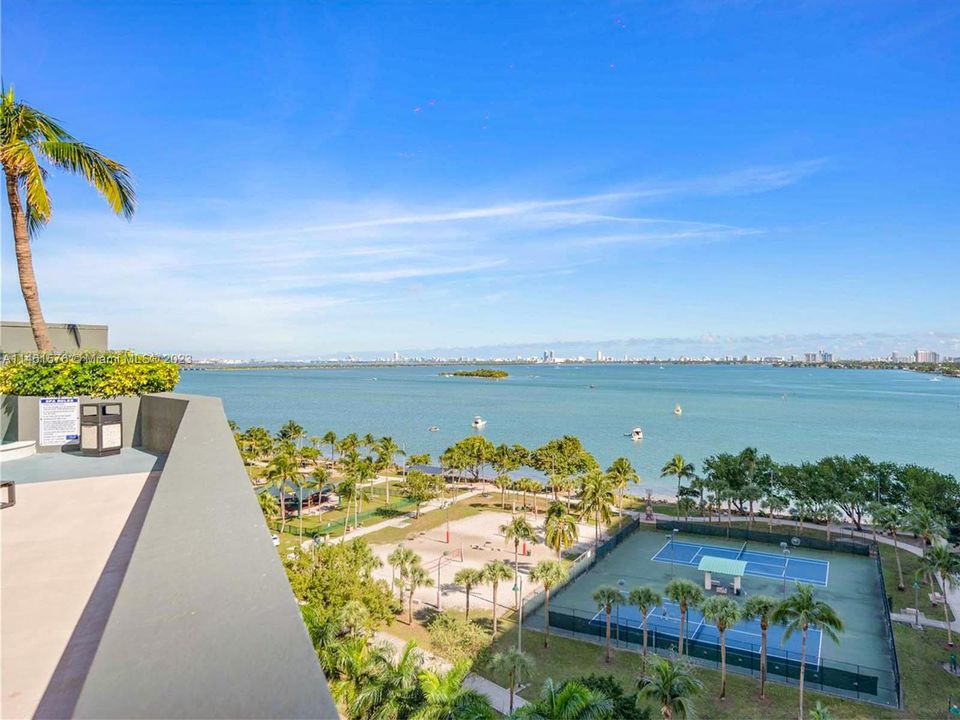 View from the pool area