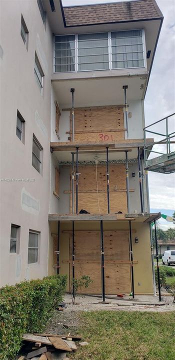 Balconies under repair