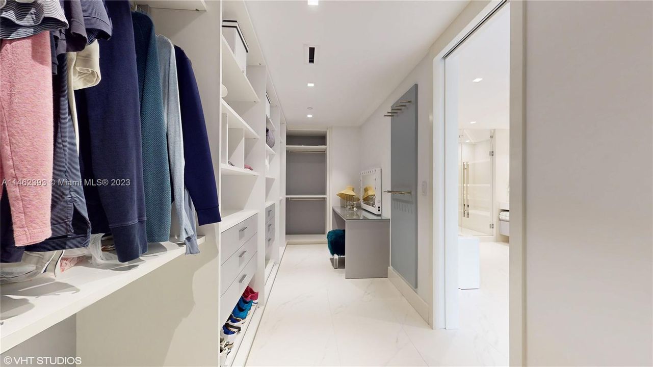Expansive Master Suite walk in closet