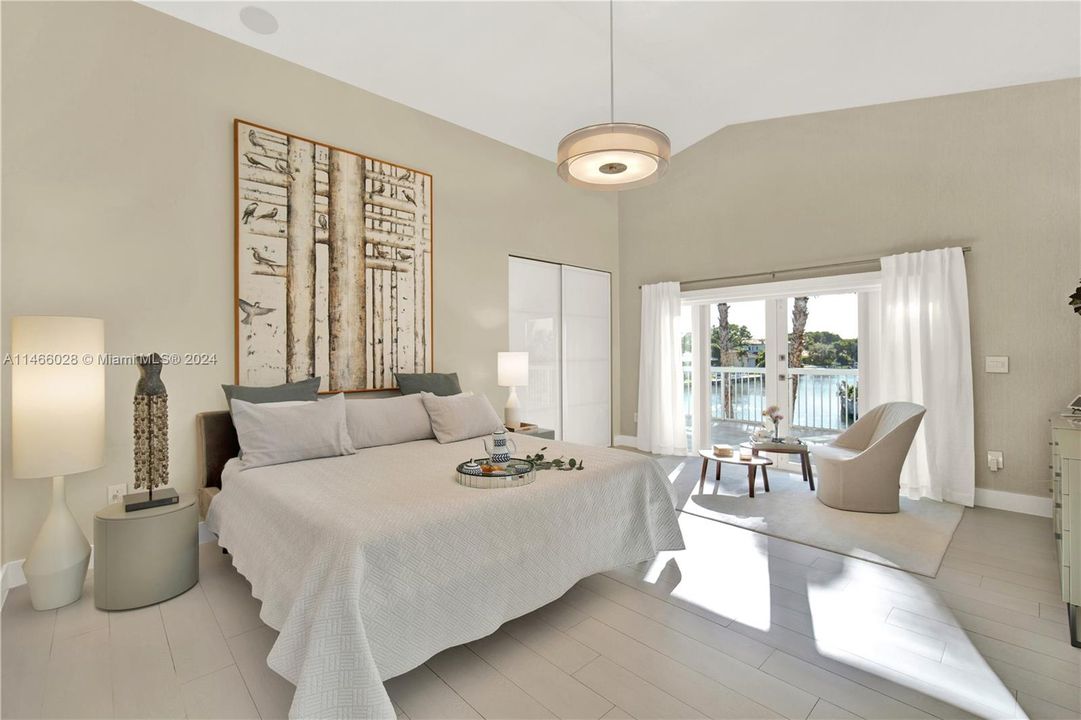 The Master Bedroom is Spacious and Opens to a Balcony with Breathtaking Views!
