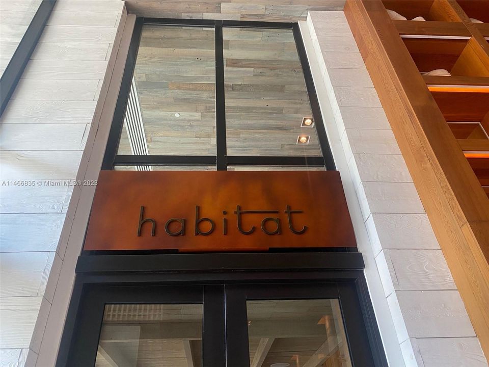 On site restaurant Habitat