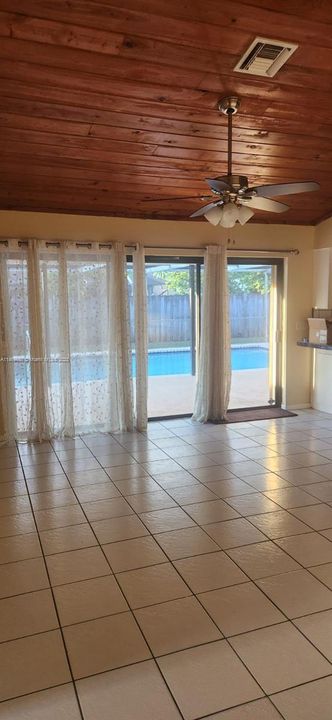 Family Room overlooking pool