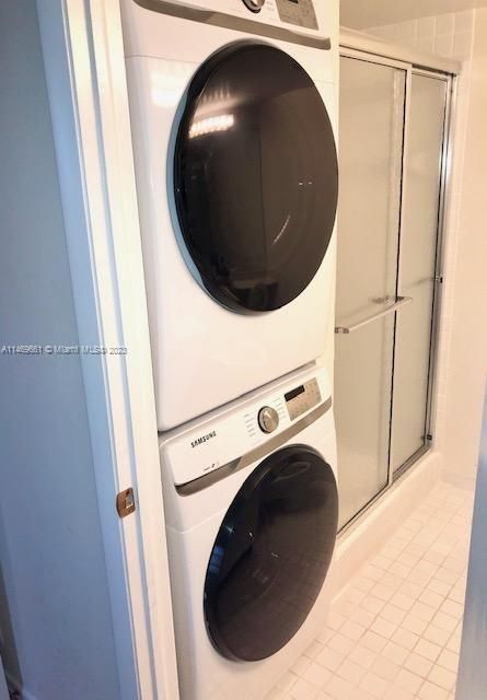 full size washer & dryer inside unit