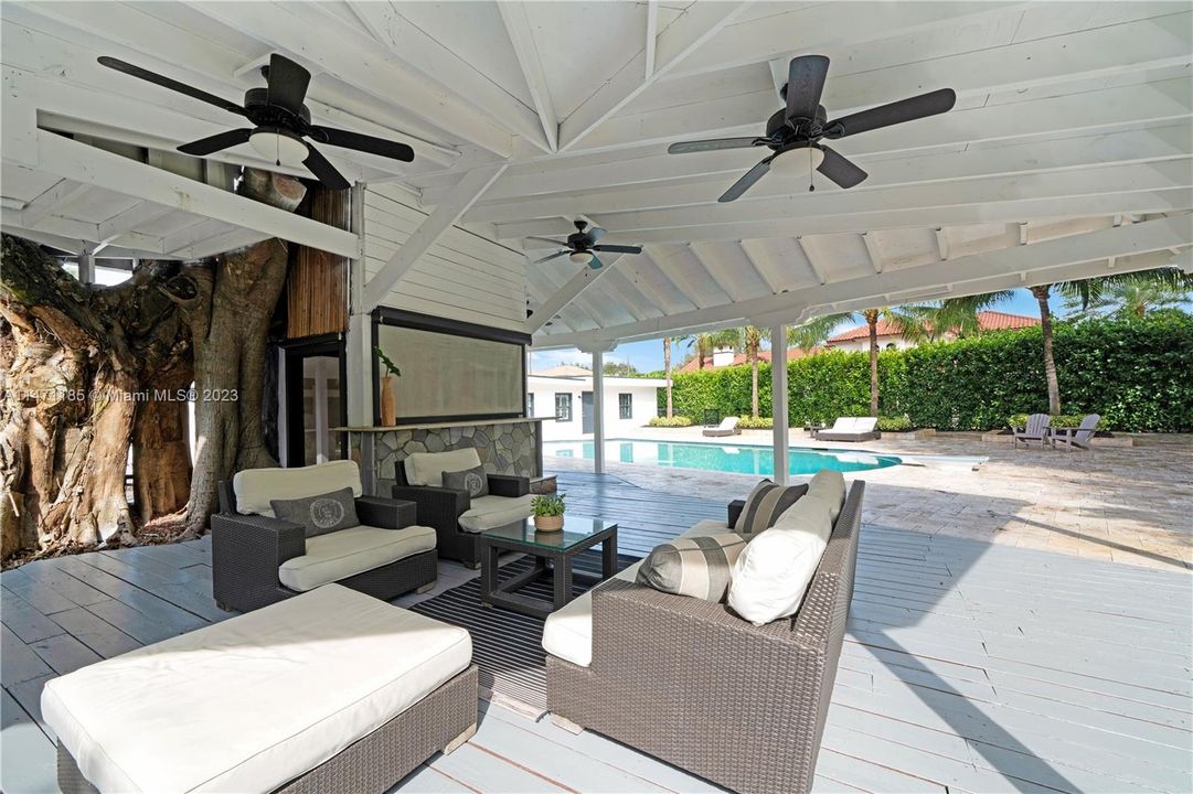 Awesome outdoor entertaining space on this beautiful 34,000 SF lot