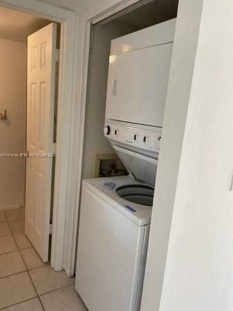 Stacked washer and dryer
