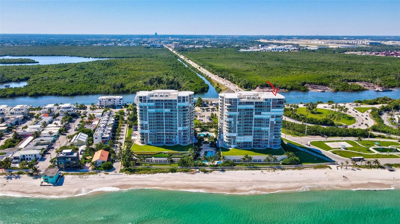 Aerial View from Ocean