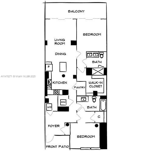 Recently Rented: $5,376 (2 beds, 2 baths, 1319 Square Feet)