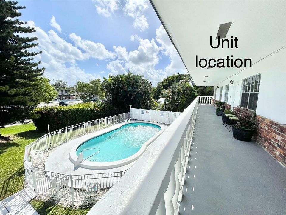 Unit view of the pool