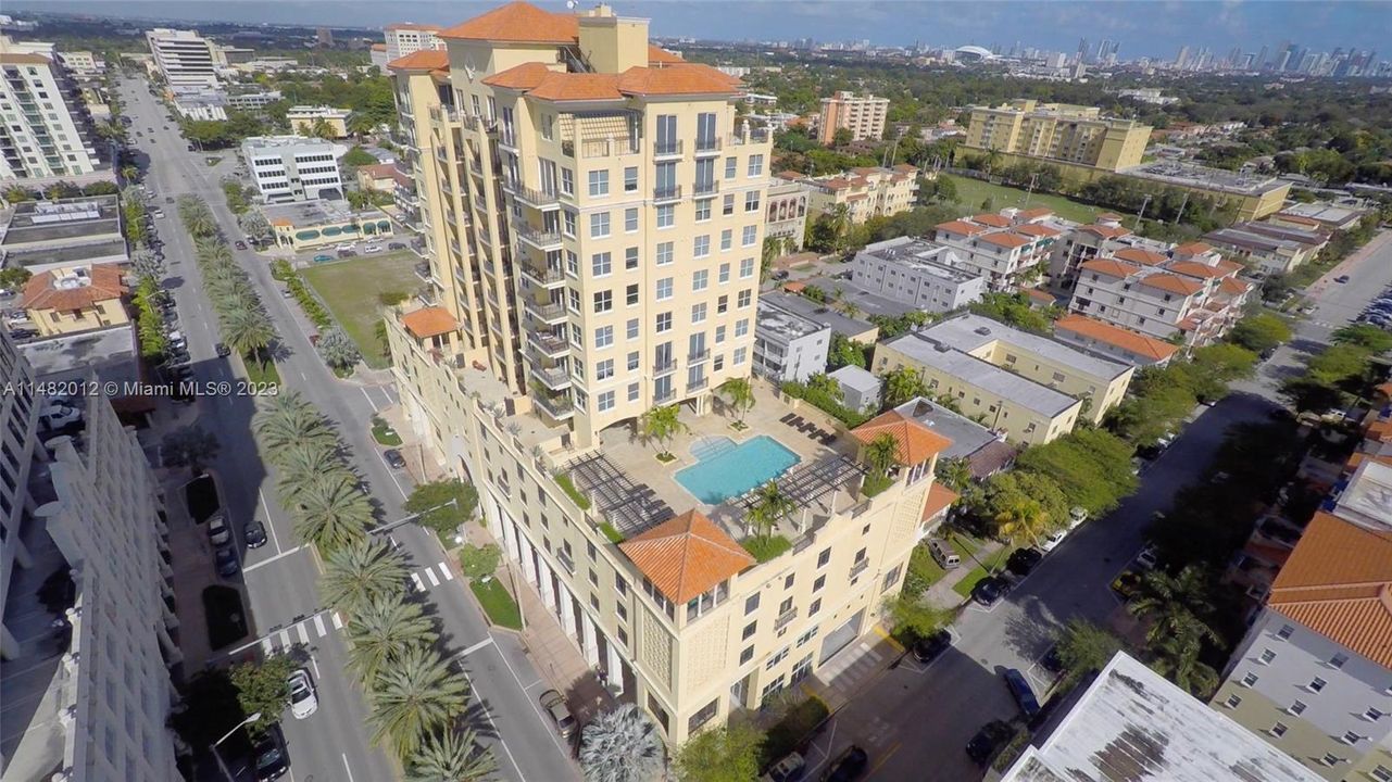 Aerial of The Ponce de Leon Condominium