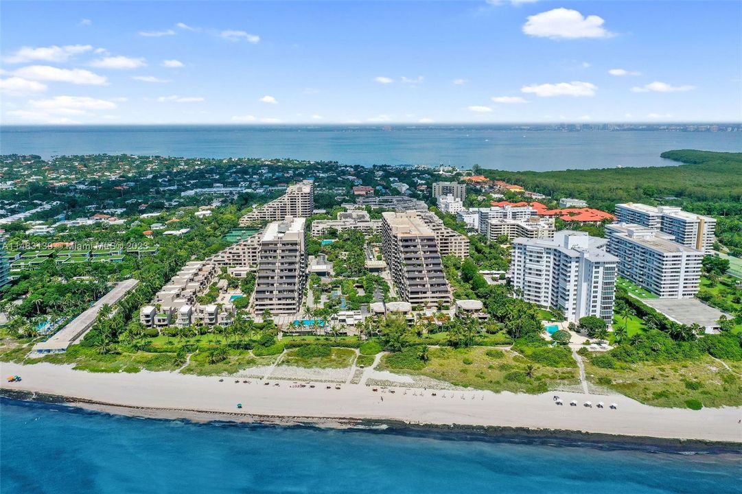 Aerial view of Key Colony on Key Biscayne