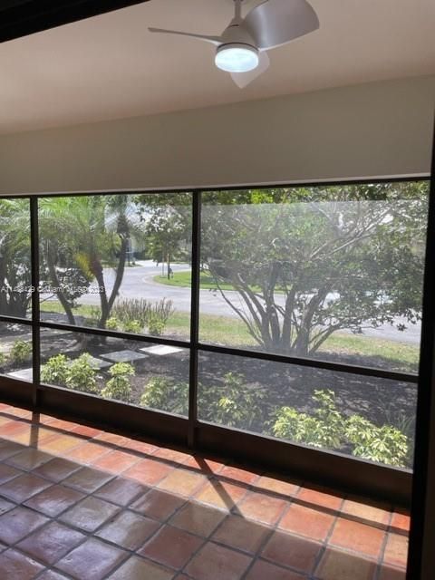 screened patio off living room