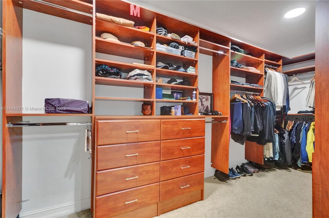 Large walk-in closet.