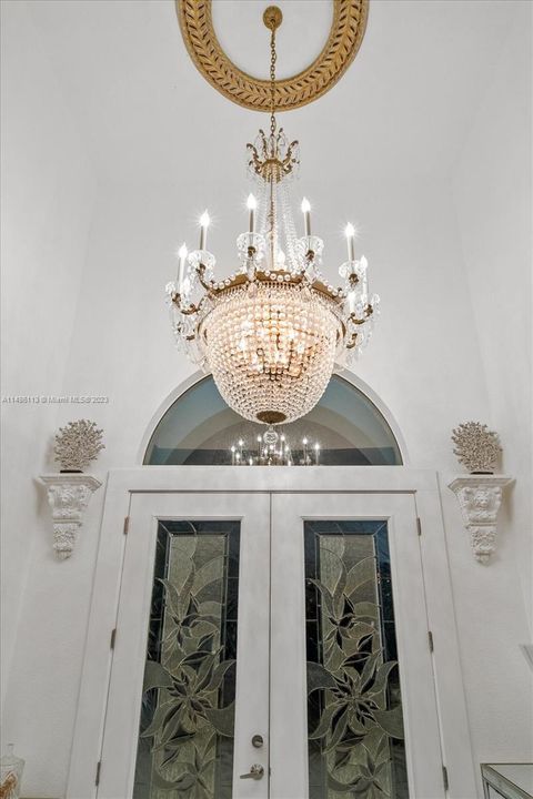 WATERFORD Crystal chandelier entry