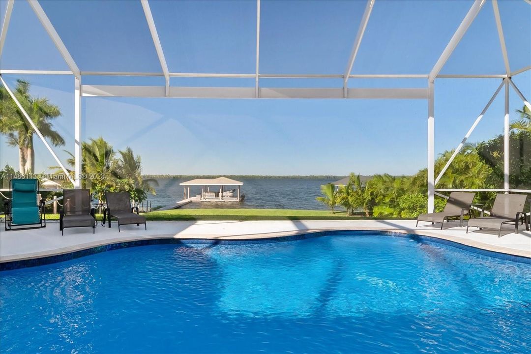 Imagine floating in your pool with spectacular lake views!