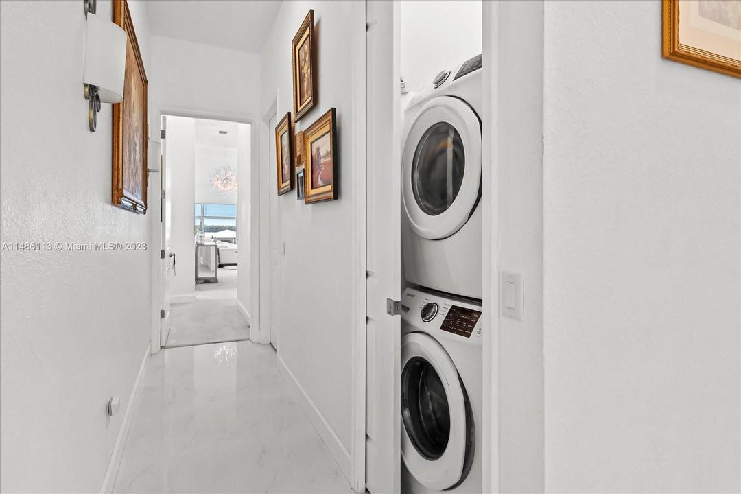 One of two laundry rooms