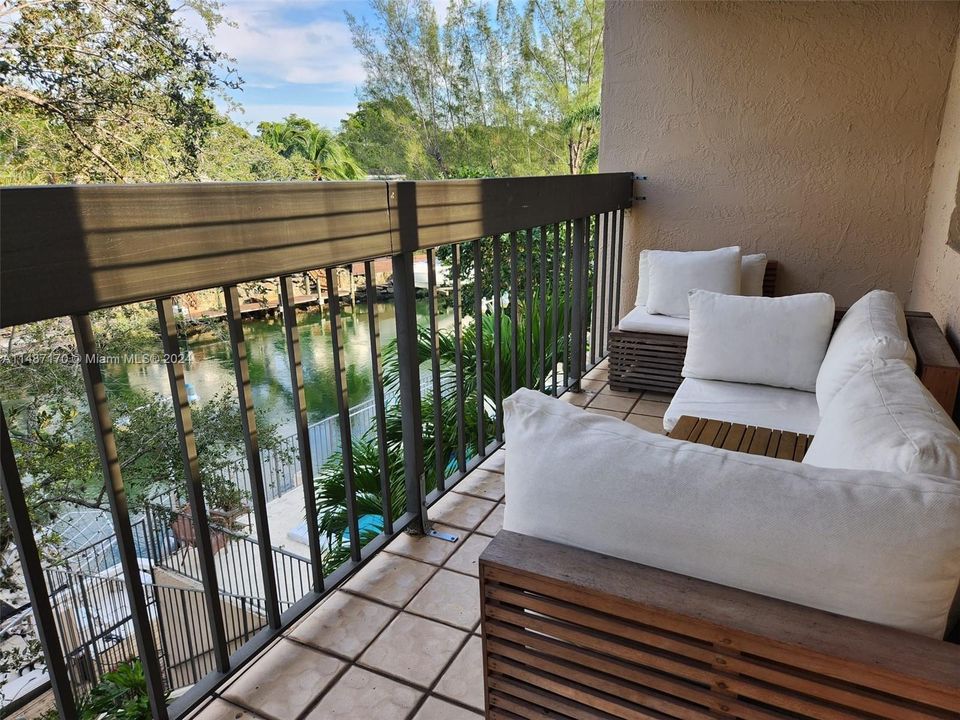 Best view in the house! Enjoy the peaceful view from this extensive balcony which extends the length of the unit.