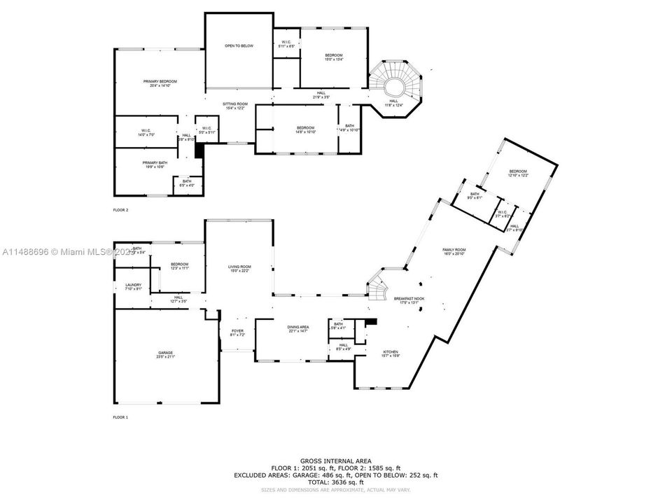 Ground floor at the front. Second Floor at the back.
