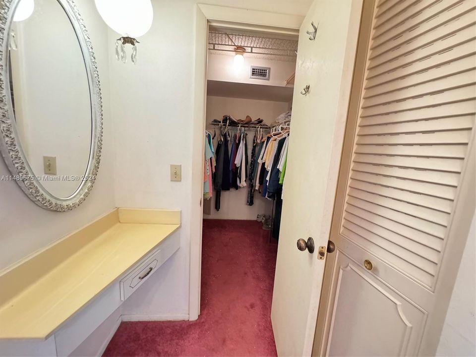 One closet is large walk in.