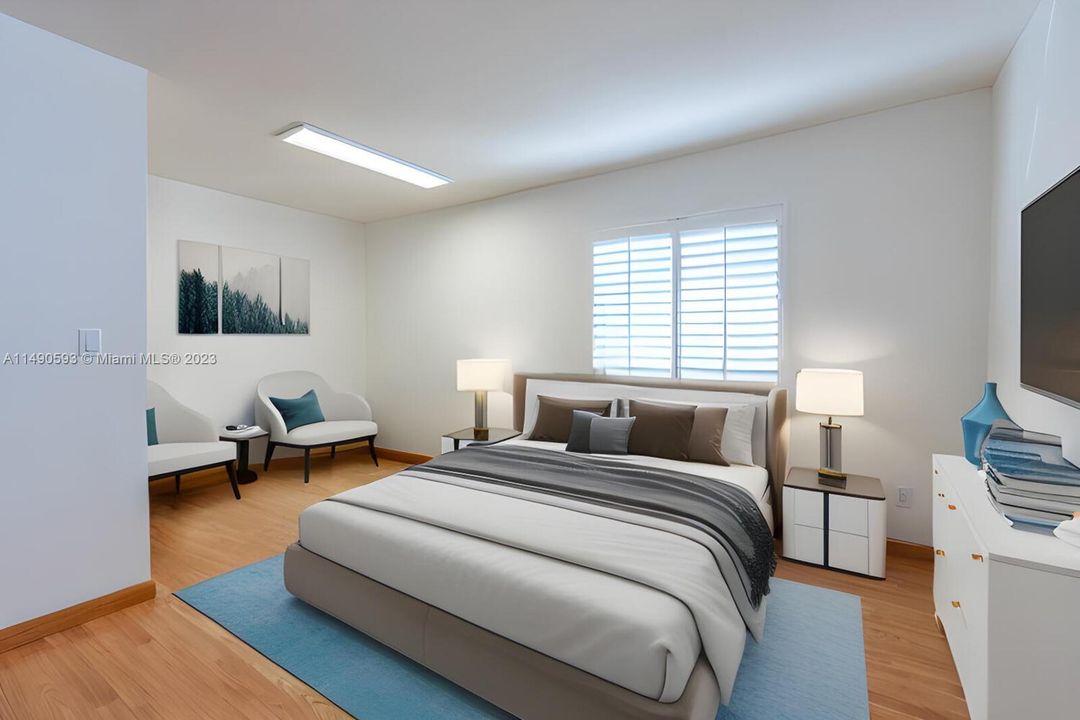 Bed room 2 with virtual staging.