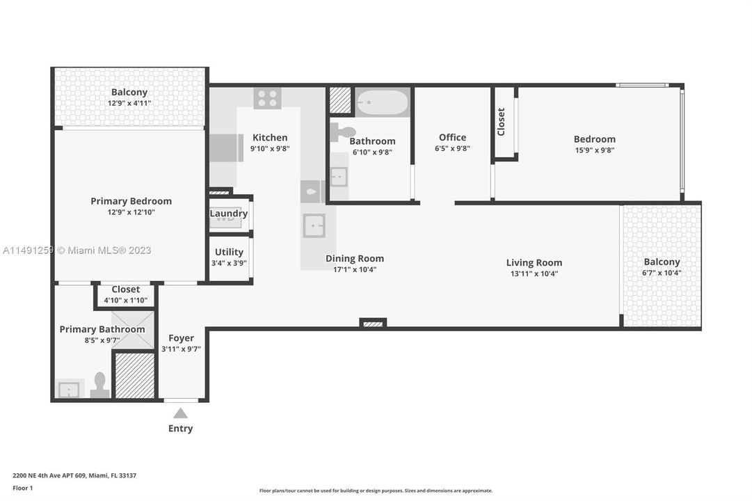 Recently Sold: $550,000 (2 beds, 2 baths, 1123 Square Feet)