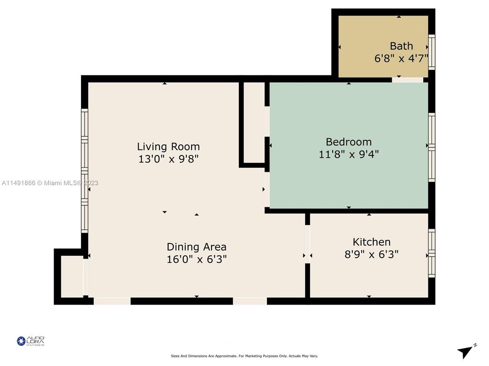 Vendido Recientemente: $300,000 (1 camas, 1 baños, 480 Pies cuadrados)