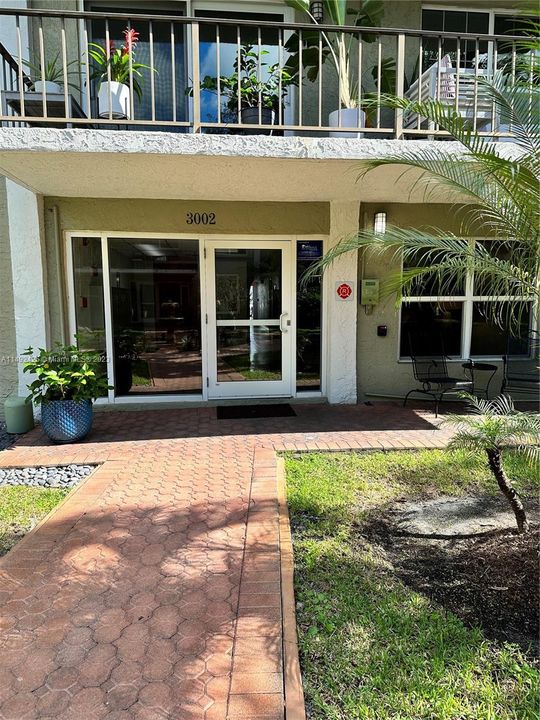 Lobby entrance.  Unit is to the right.
